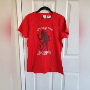 Womens Red Krampus T-Shirt M